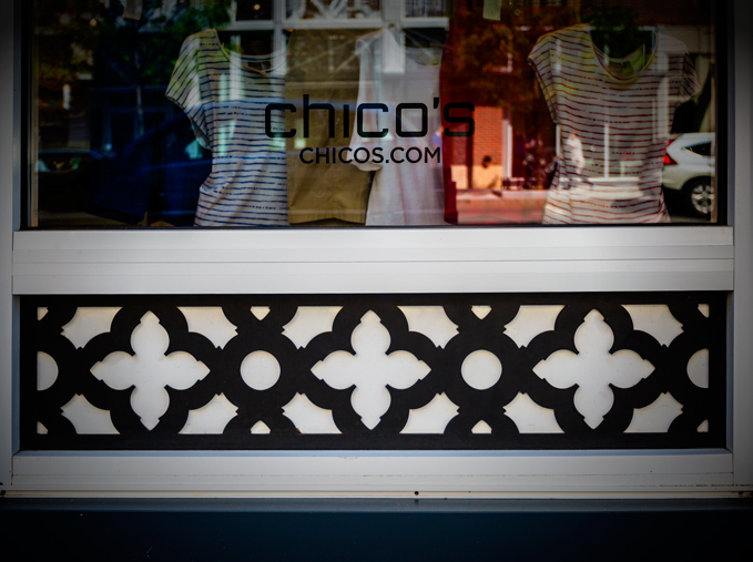 Chico's, Commonwealth Building, Carters, Assembly Row Storefronts, Quincy, MA Swift Grille, Outdoor accent panels