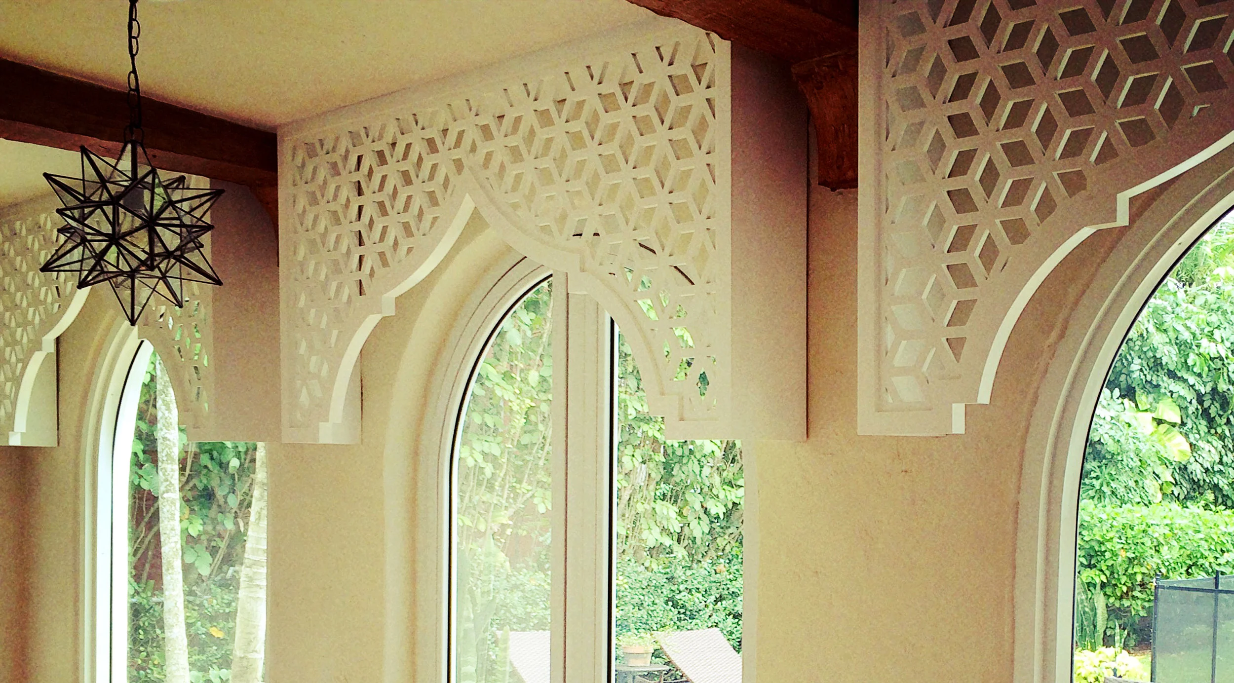 Residence, Miami FL - Trace Design Studio Casablanca, Painted window valance