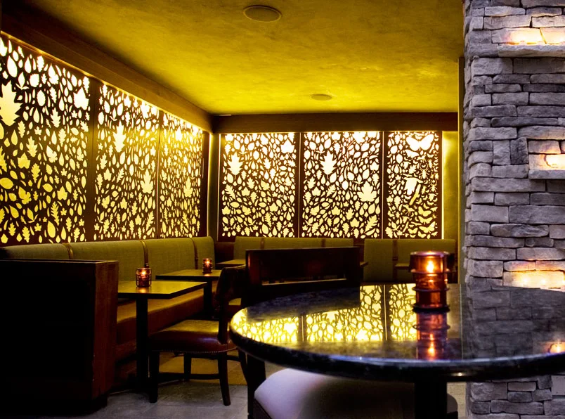 Rockwell Table and Stage, Los Angeles, CA Custom Pattern, back lit panels