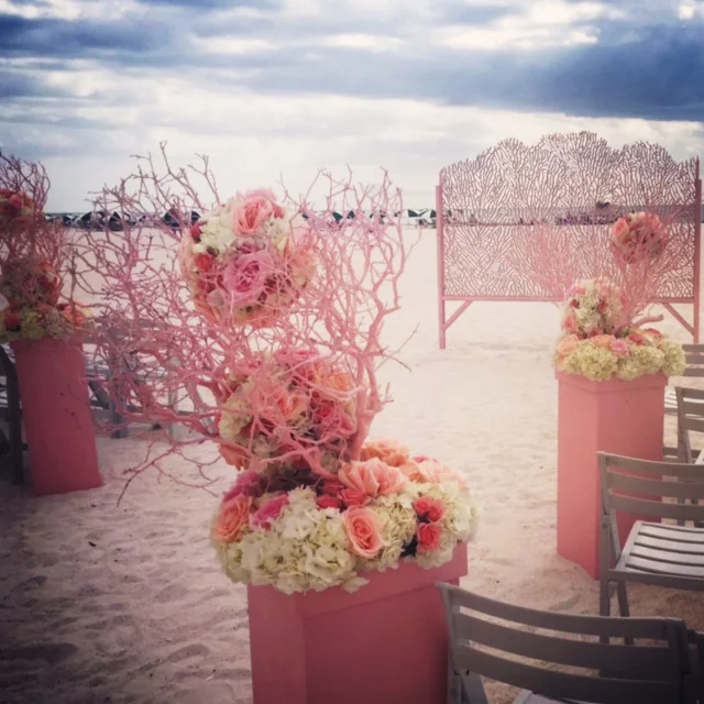 Carrie Darling Events Wedding Altar, Sea Fan Pattern