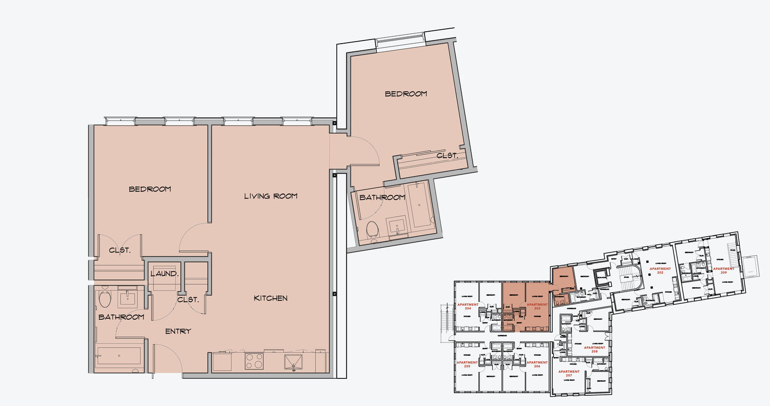 APARTMENT 203 2 BEDROOM, 2 BATH APPLY NOW