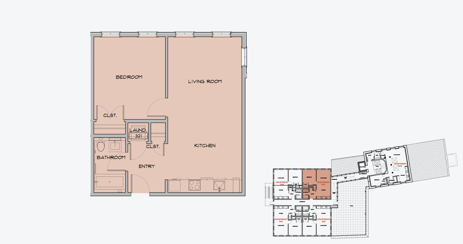 APARTMENT 303 1 BEDROOM, 1 BATH APPLY NOW