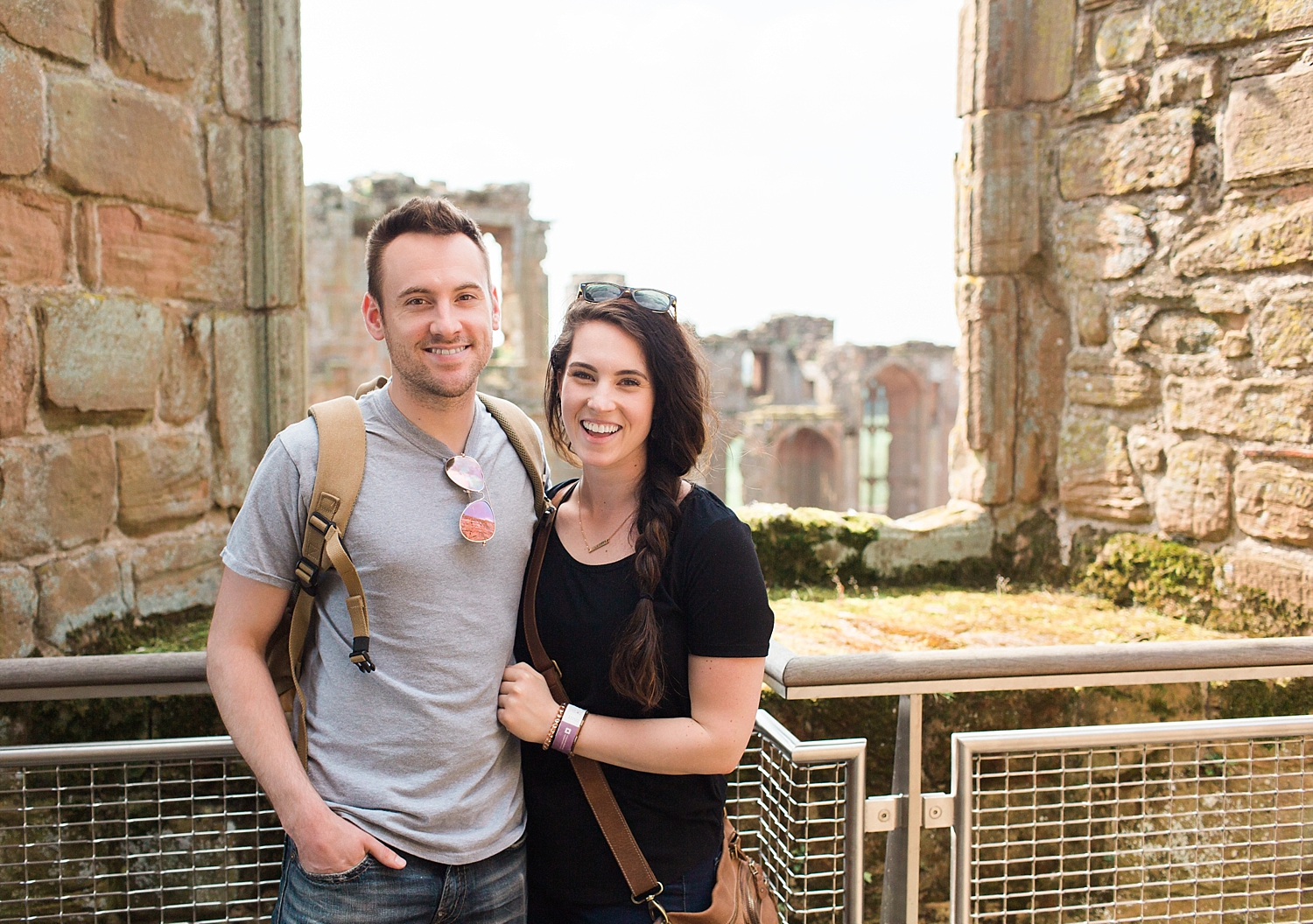 Happy tourists in a castle ❤️ 