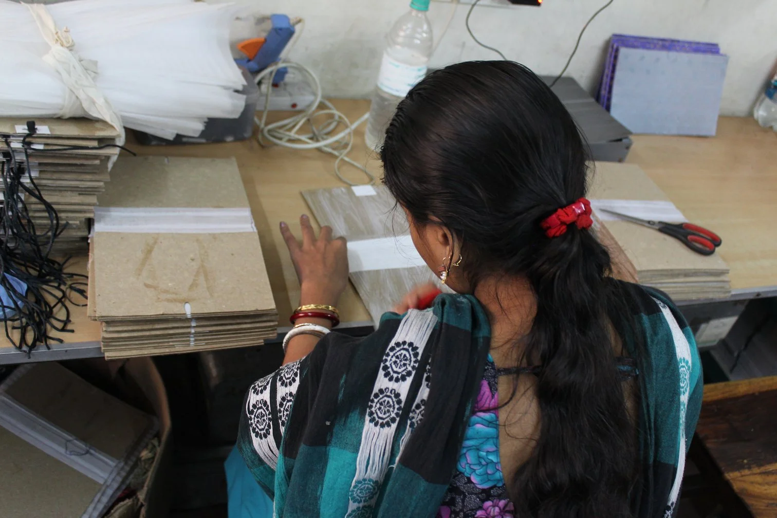 Handcrafting one of the beautiful journals