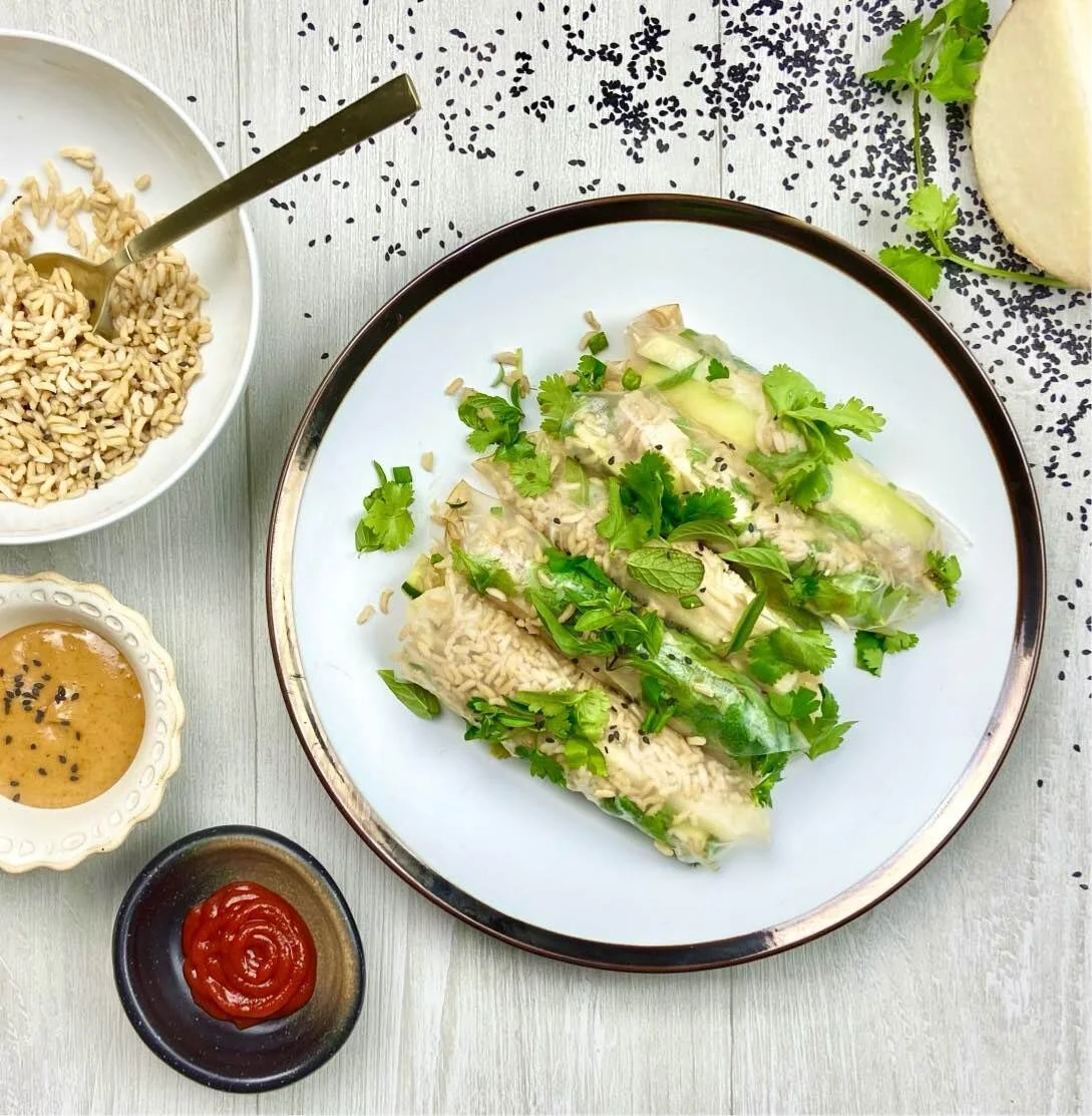 Spring Rolls with Peanut Sauce