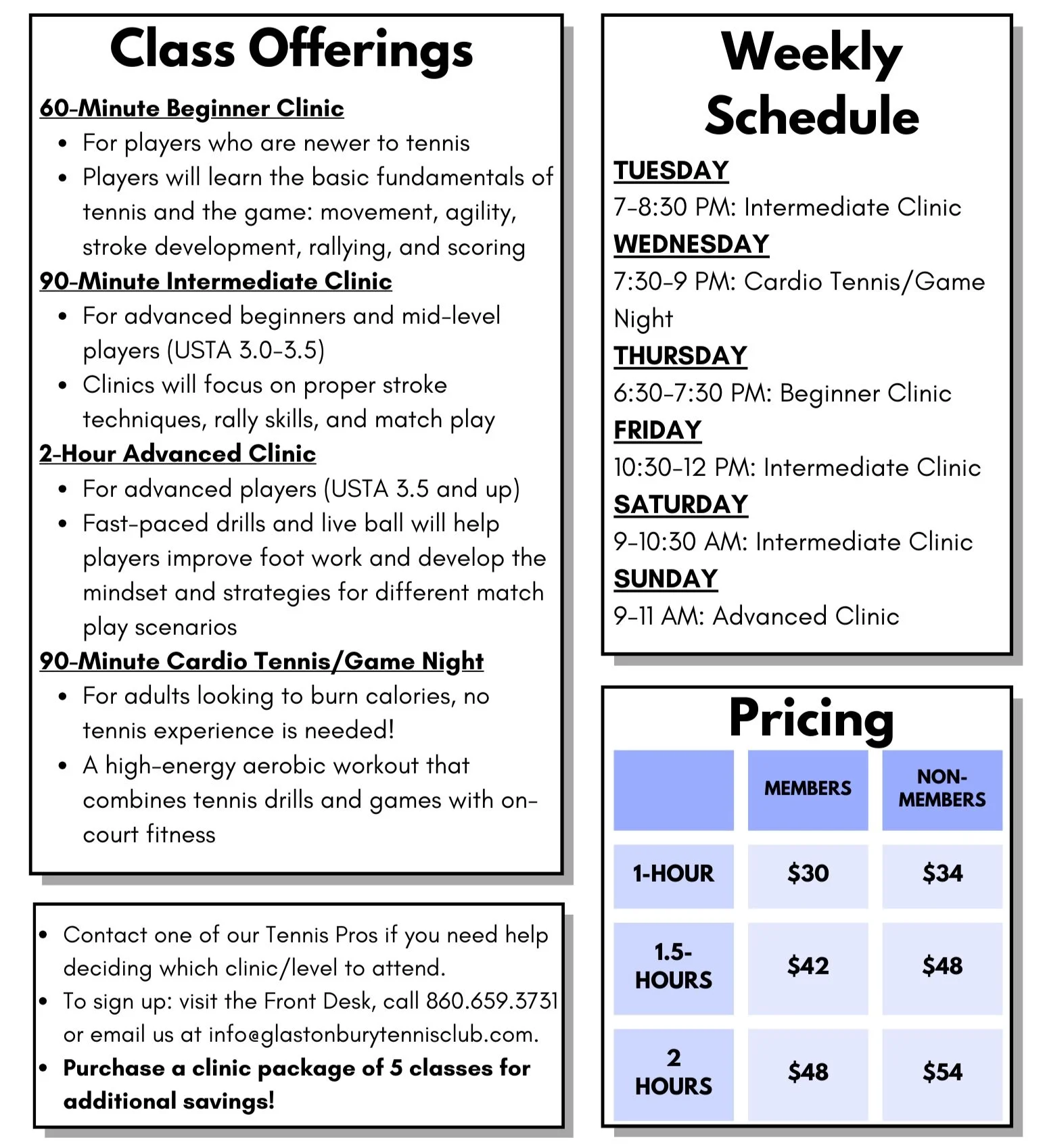 Programs - Glastonbury Tennis Club