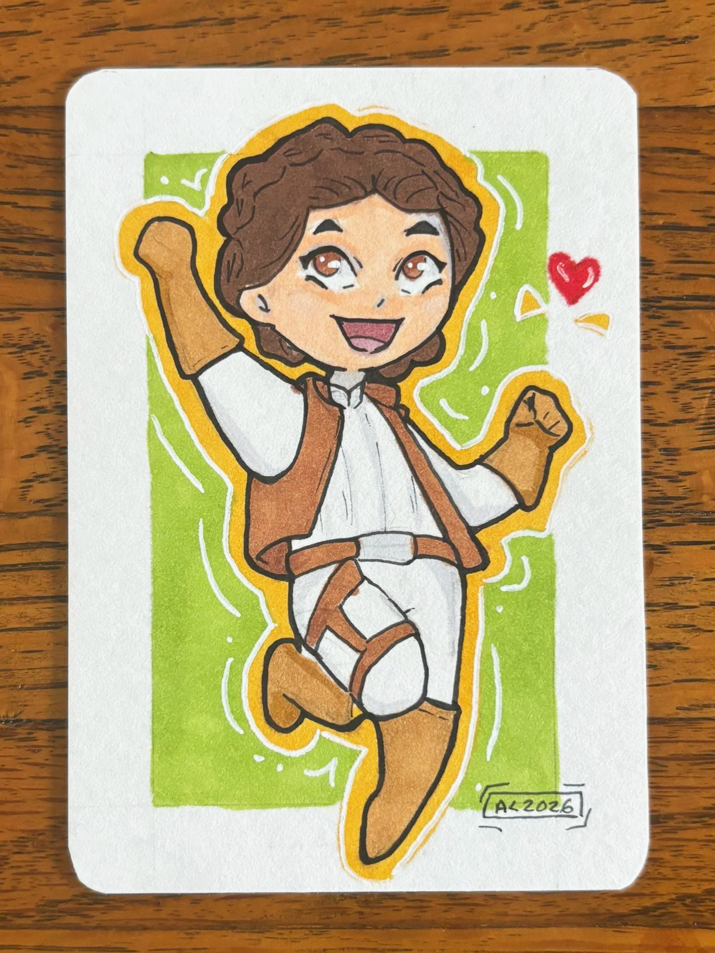 Chibi Leia - Mini Card