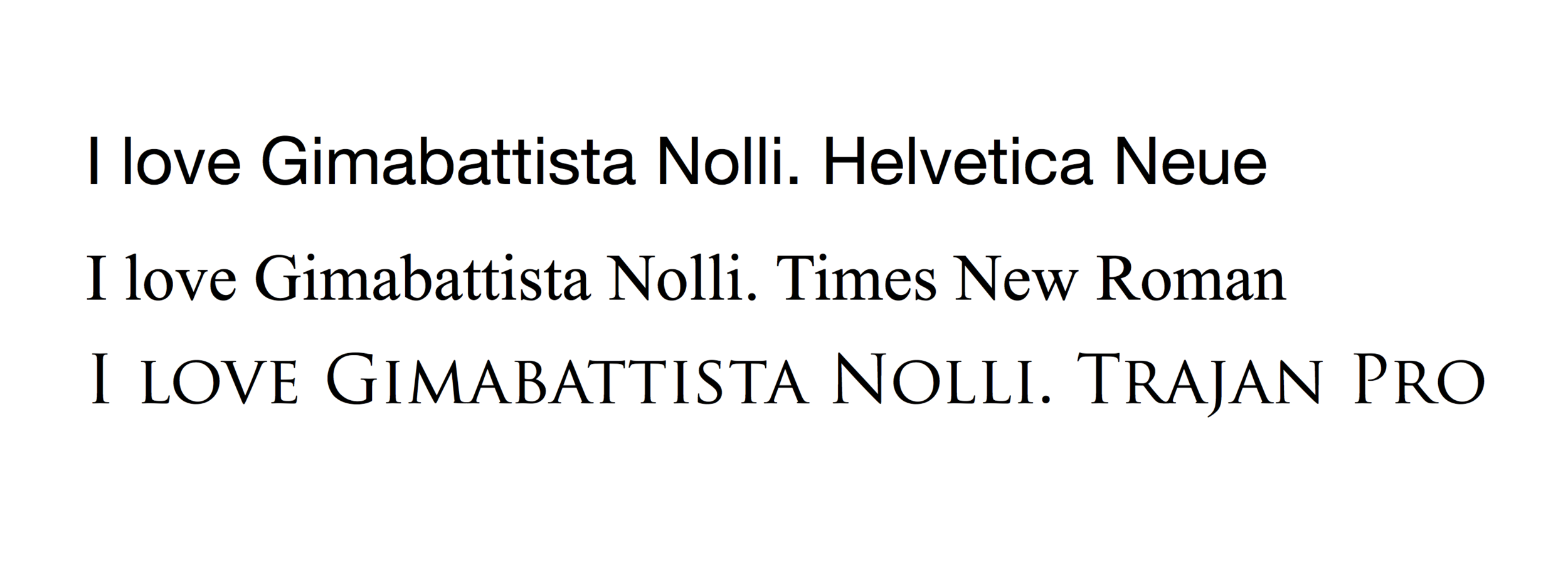 Fonts comparison