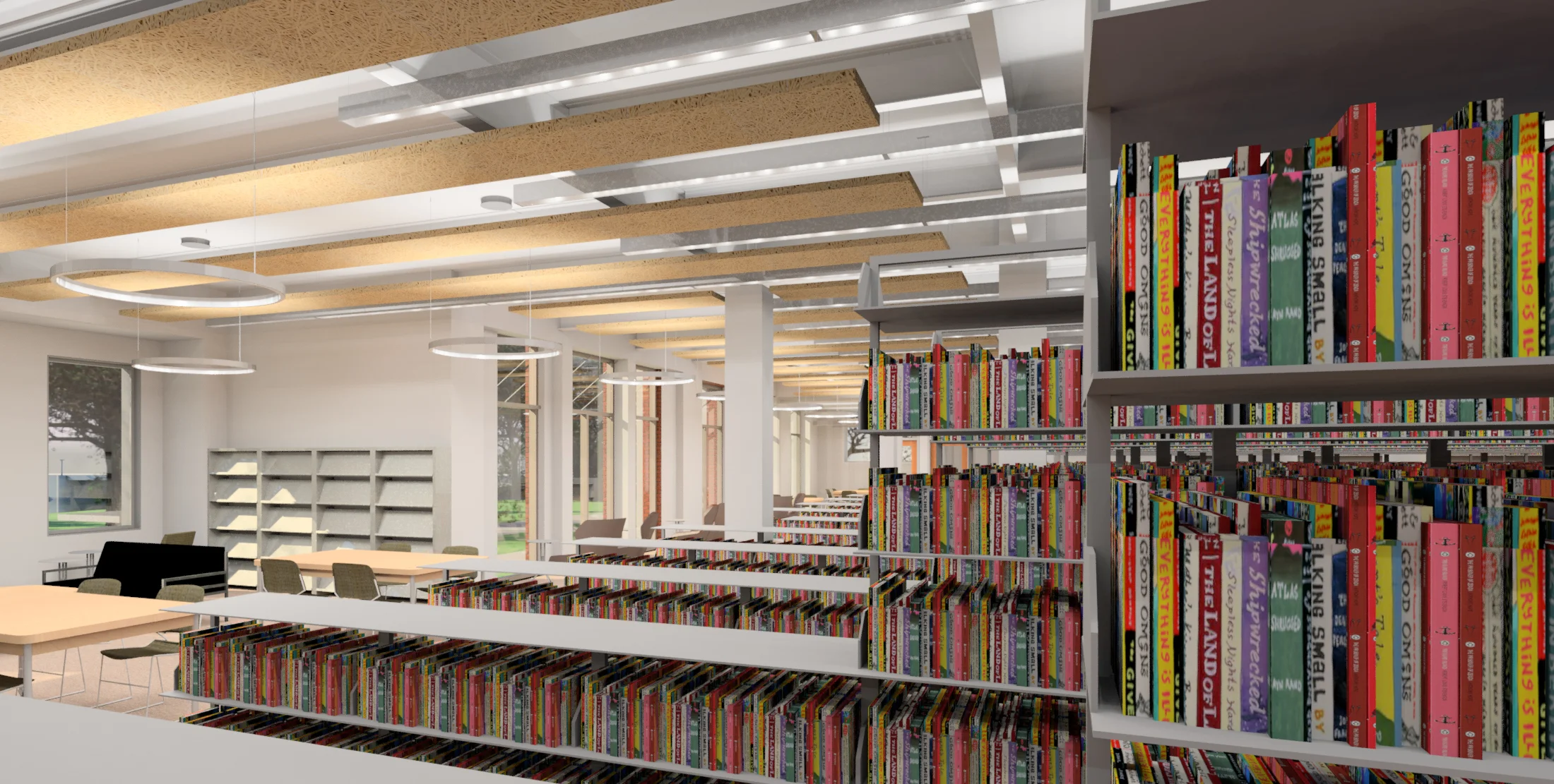 The Riverwalk will house the majority of the adult book collection.