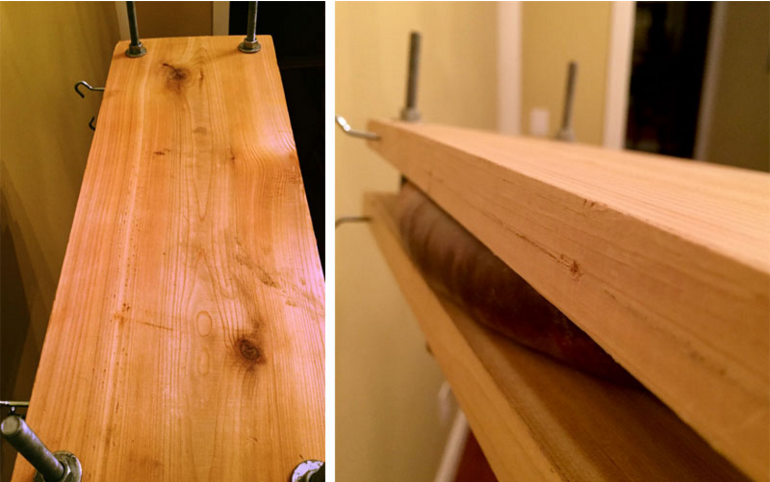Press made out of cedar