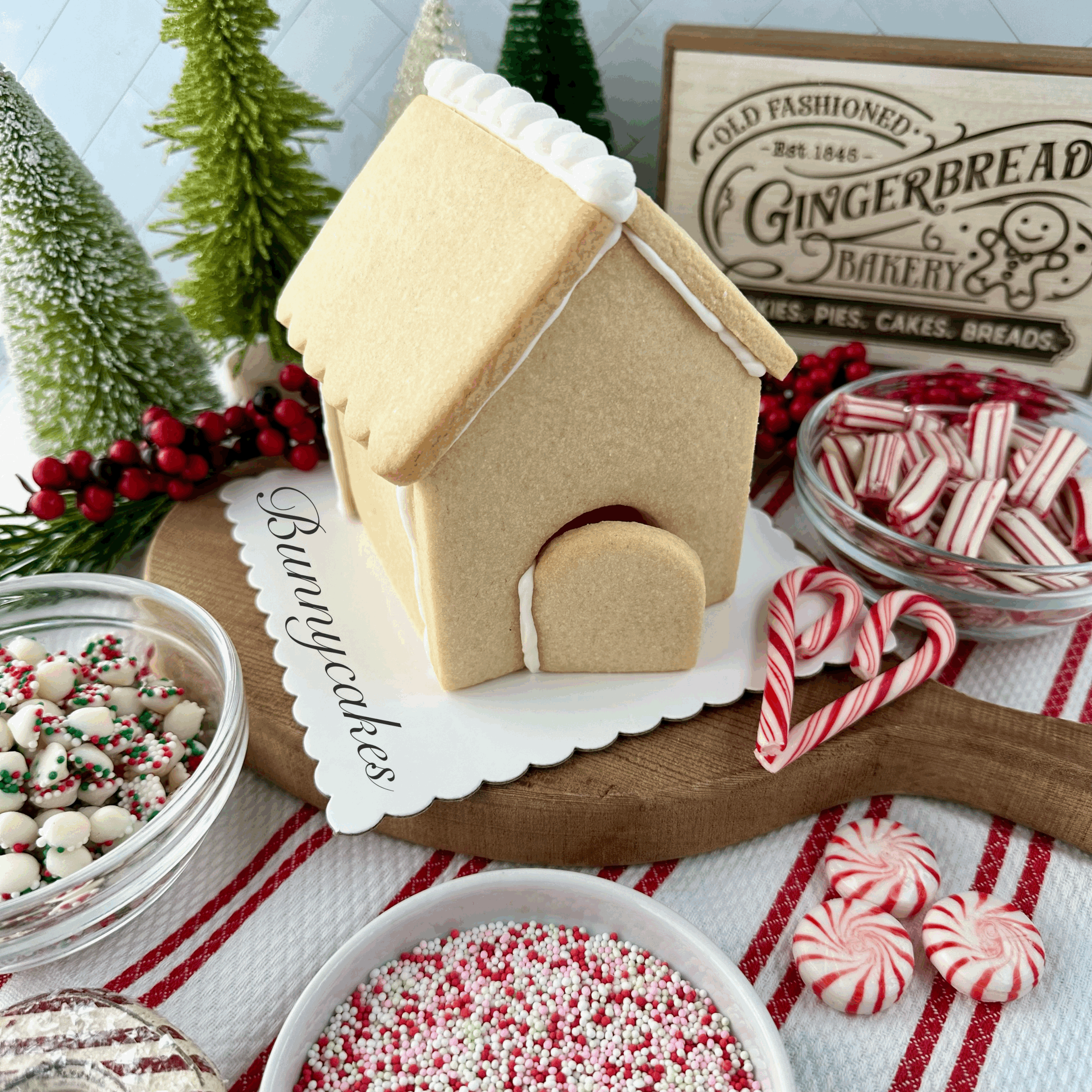Gingerbread House Decorating & Christmas Tree Charcuterie Cookies & Sip Class (Thursday, December 18th from 6-8pm)