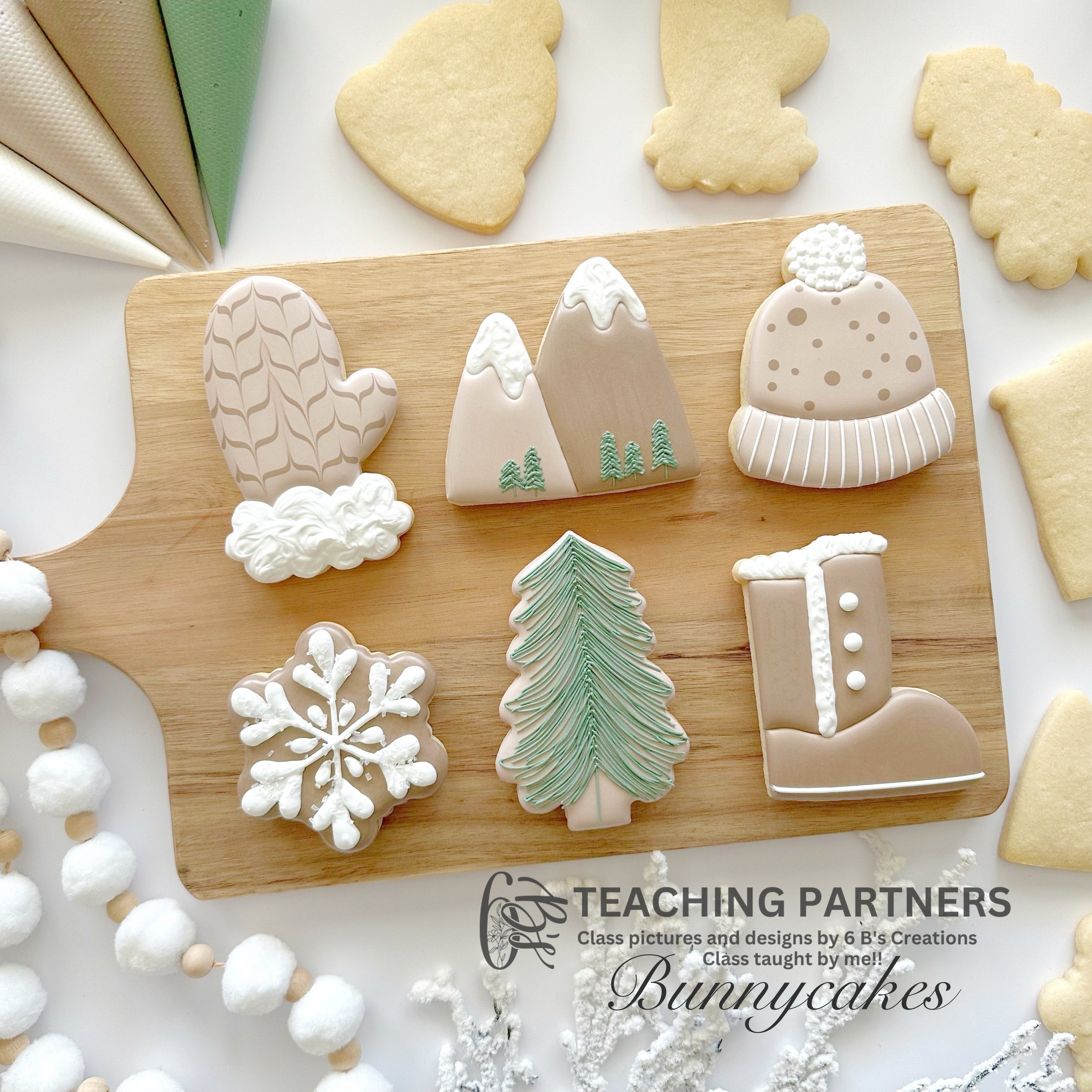 "A Rustic Winter" Beginner Cookie Class - Sunday, January 18, 2026 from 10:00-1:00pm