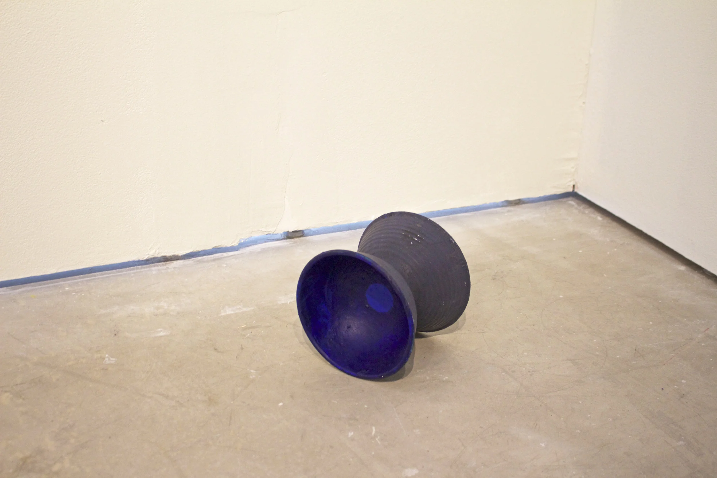 Grecian Dog Bowl , 2015 acrylic and casein on plastic bowls, glue