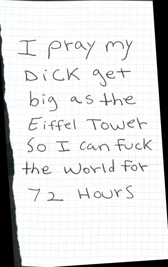  Lyric by Kendrick Lamar from the song  Backseat Freestyle - a note I passed arbitrarily to an audience member and consequently floated around during the performance. &nbsp; &nbsp; 