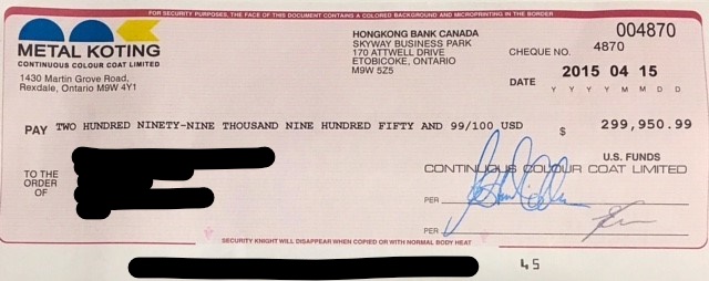 example of a fraudulent check