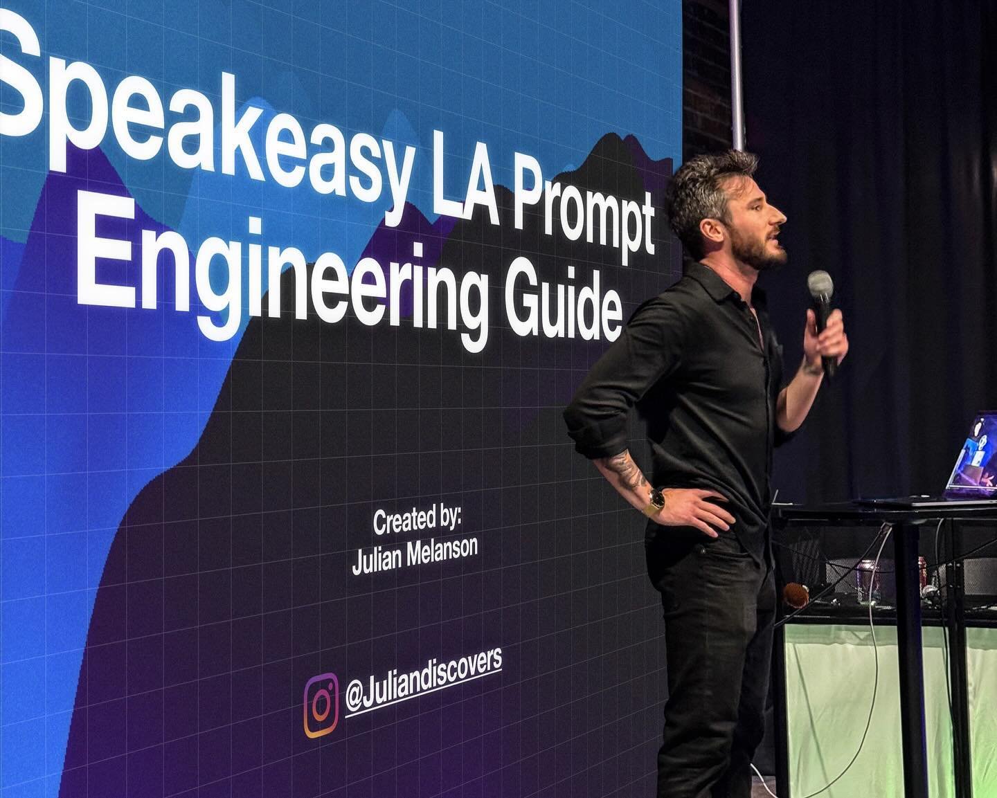 Had the opportunity to share the latest AI workflows that are cutting our video production time in 1/2 at Speakeasy LA. Massive thank you to @ryankaltman @whisperdrip for putting together another excellent event 🔥