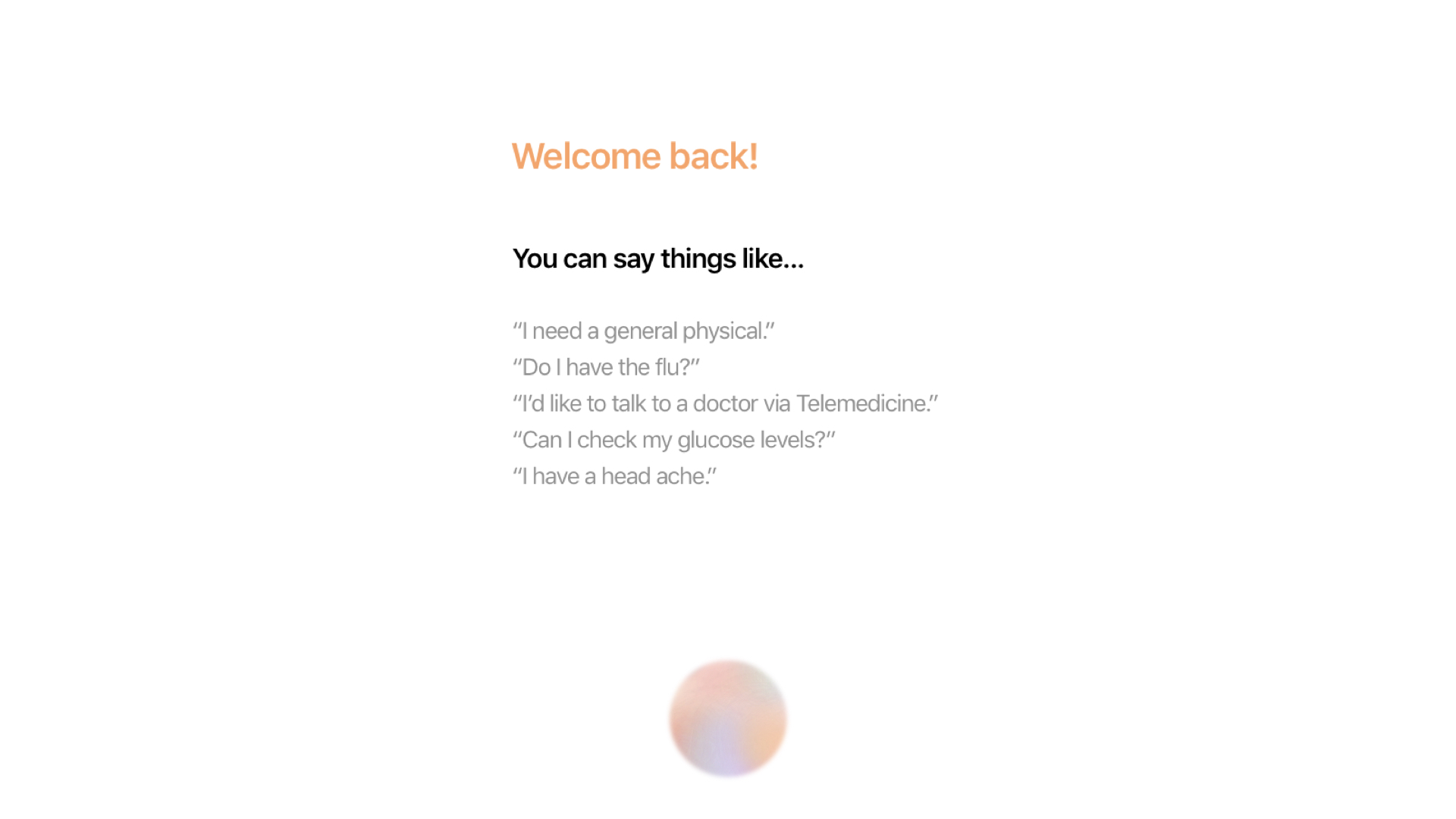 Welcome Screen