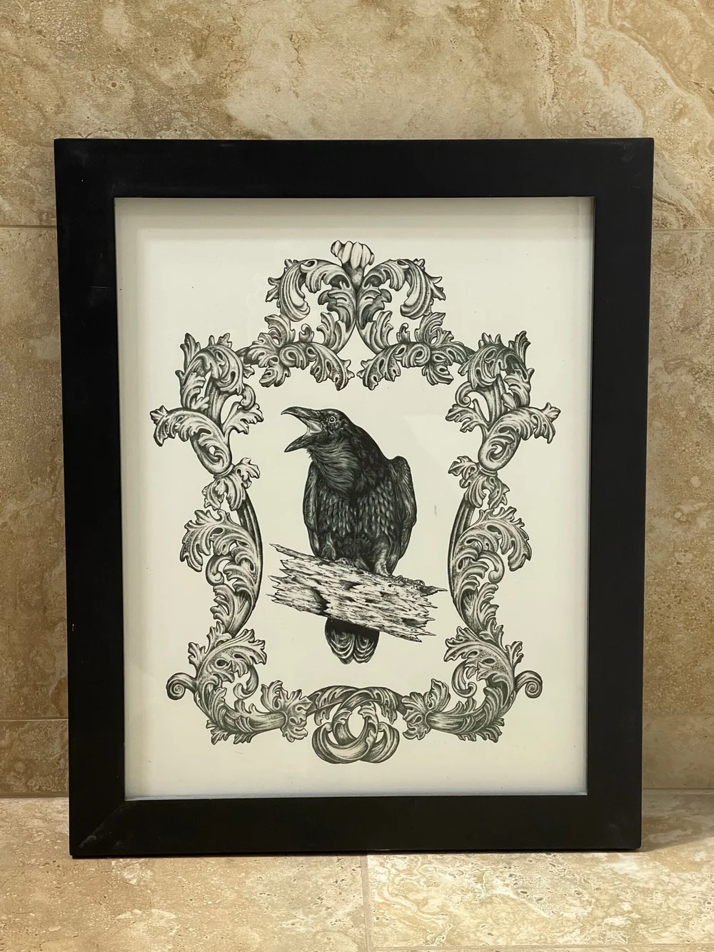 Raven Cawing with Filigree print 11”x14” — Jason Branson
