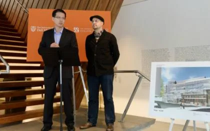 Executive Director of the Design Institute for Health Stacey Chang, left, with Managing Director Beto Lopez.