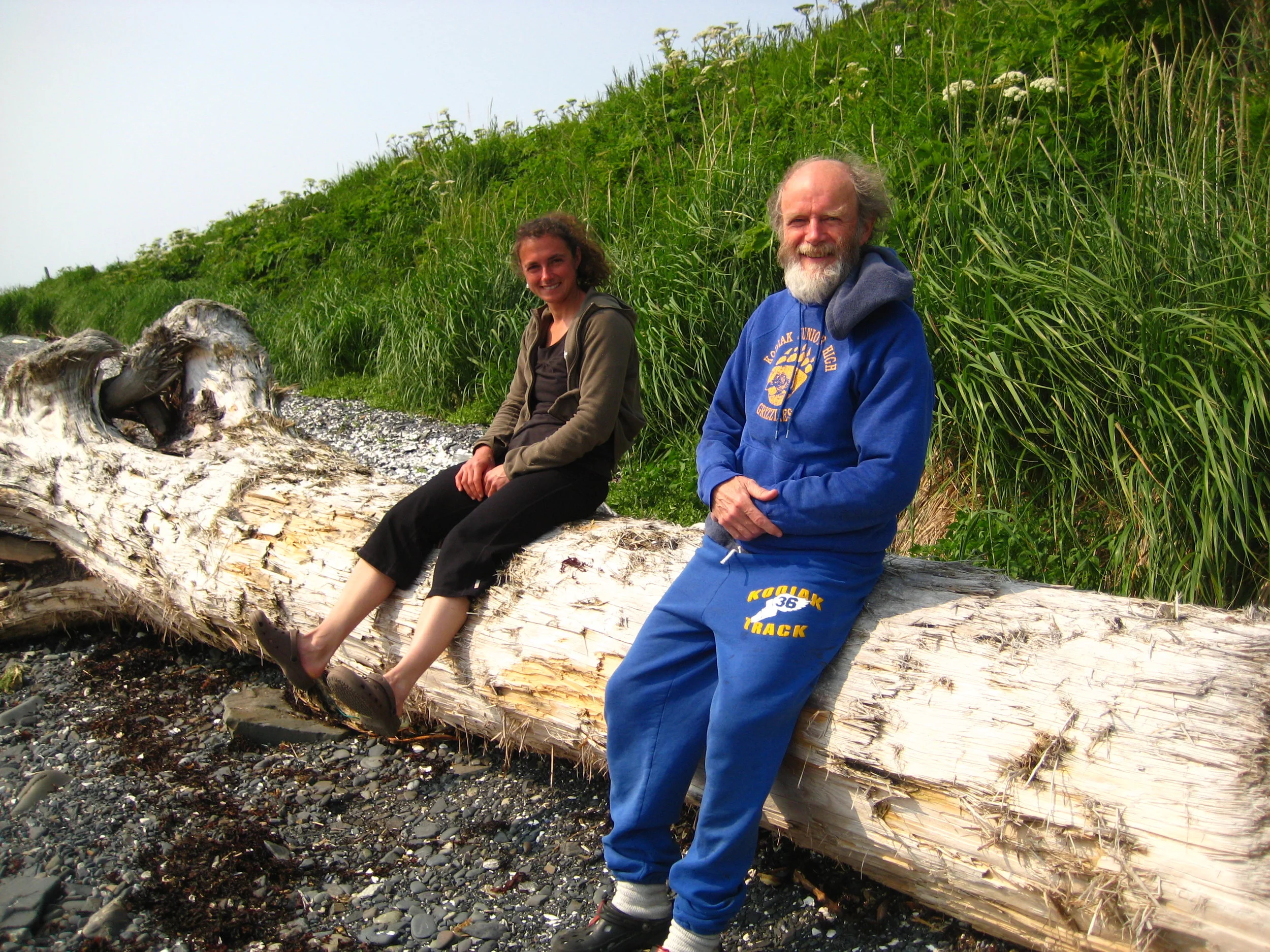 Enjoying a summer day with Dad on the beach at Trap Six