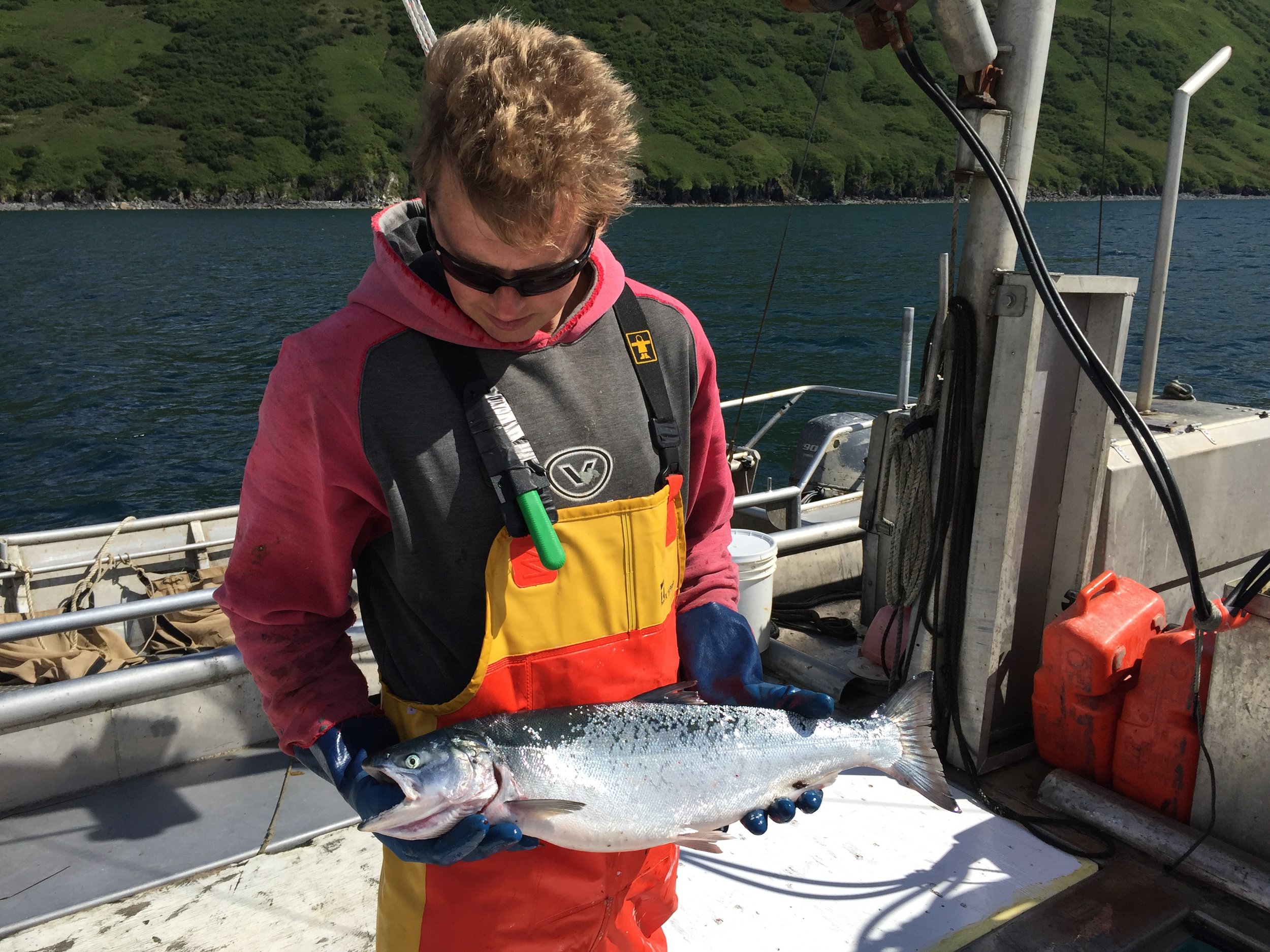 Tollef with a coho