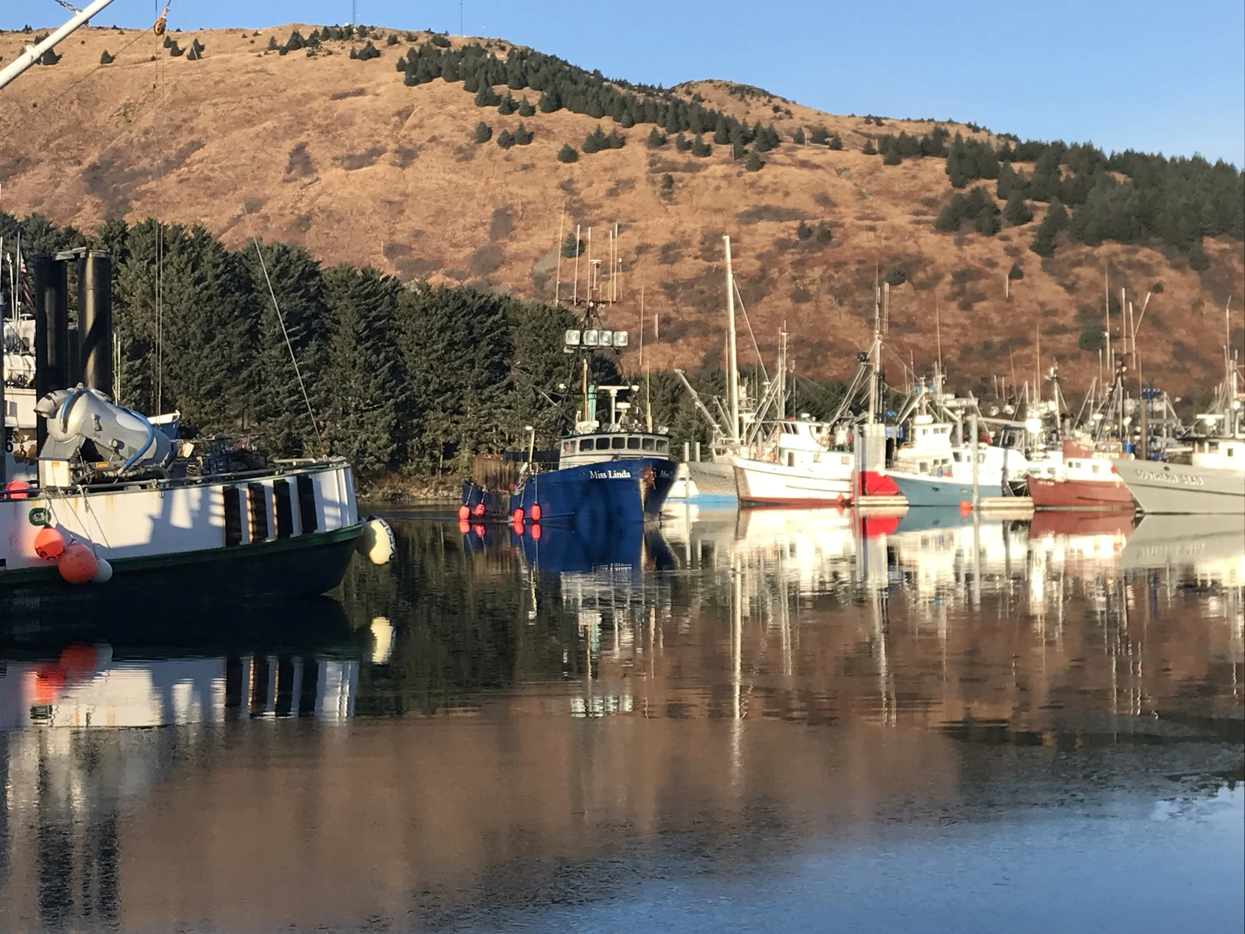 The Miss Linda coming in to the harbor at the end of the crab fishing season.