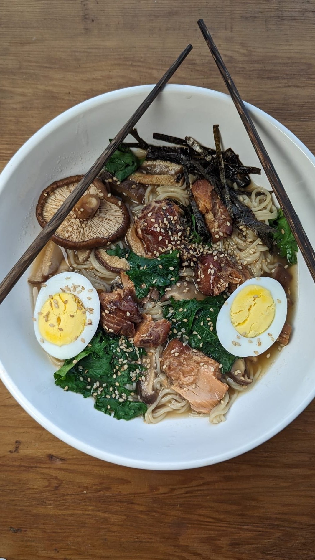 Winter Smoked Salmon Ramen Bowls