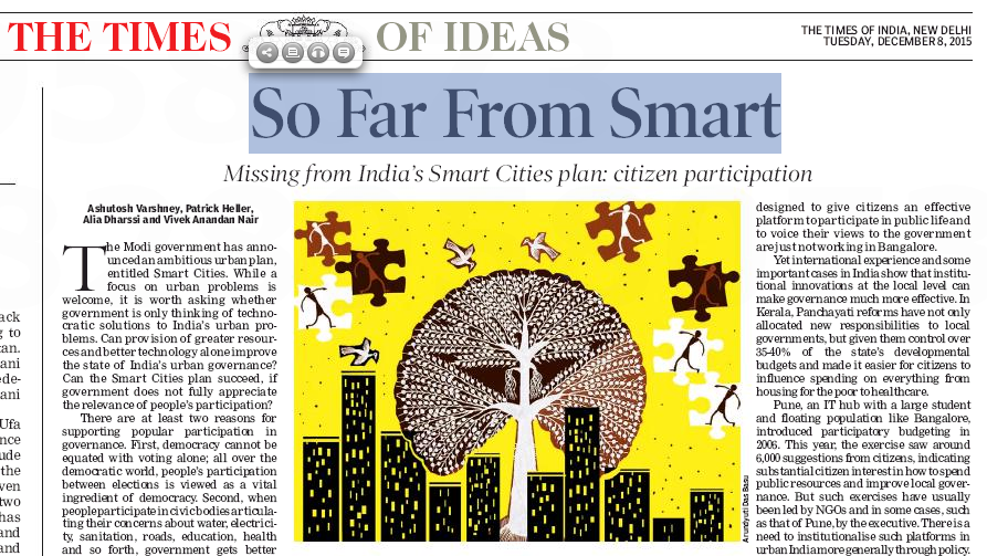So far from smart: Missing from India’s Smart Cities plan — citizen participation