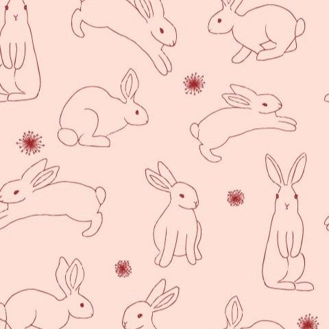 Bunnies in blush pink