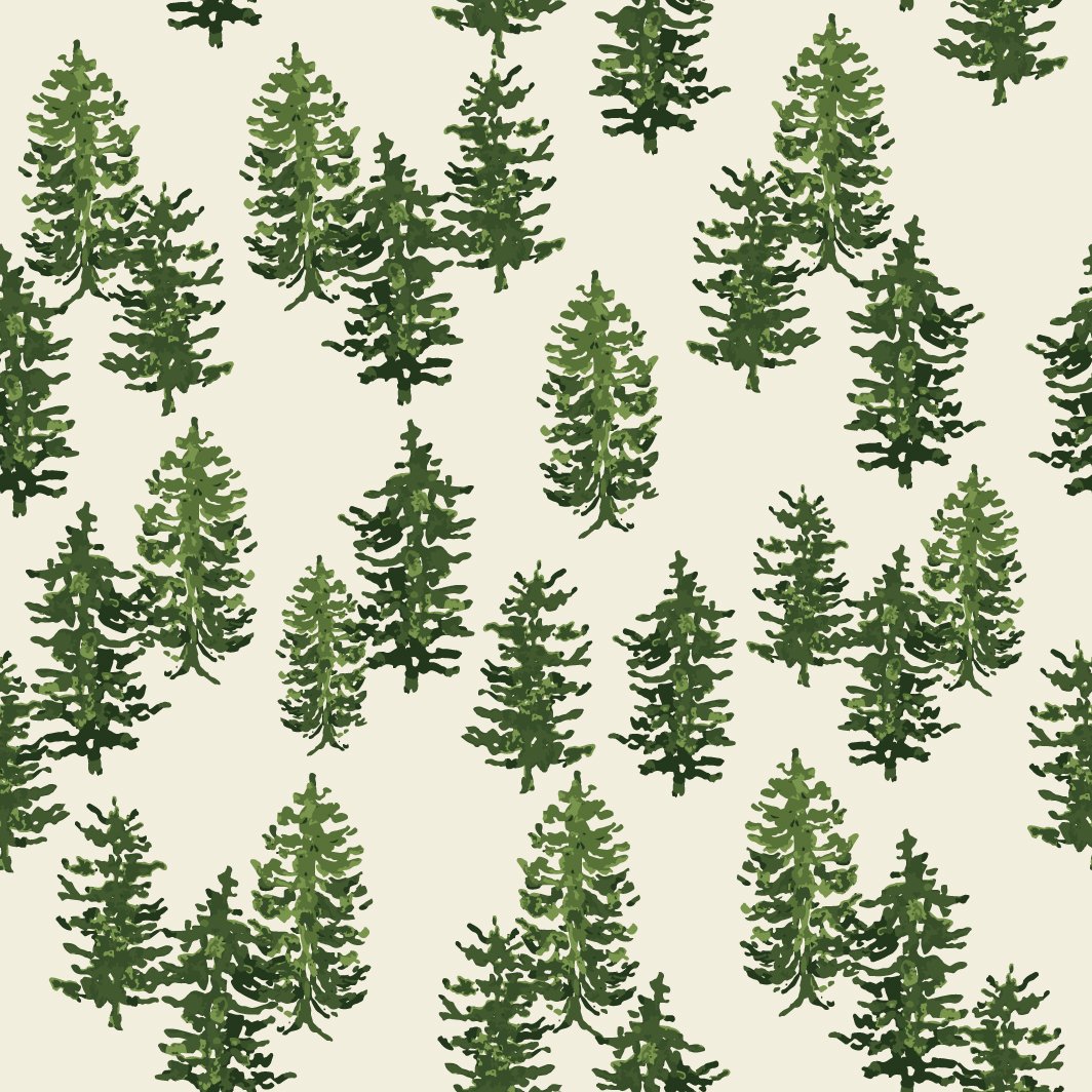 Pine Trees in cream - large