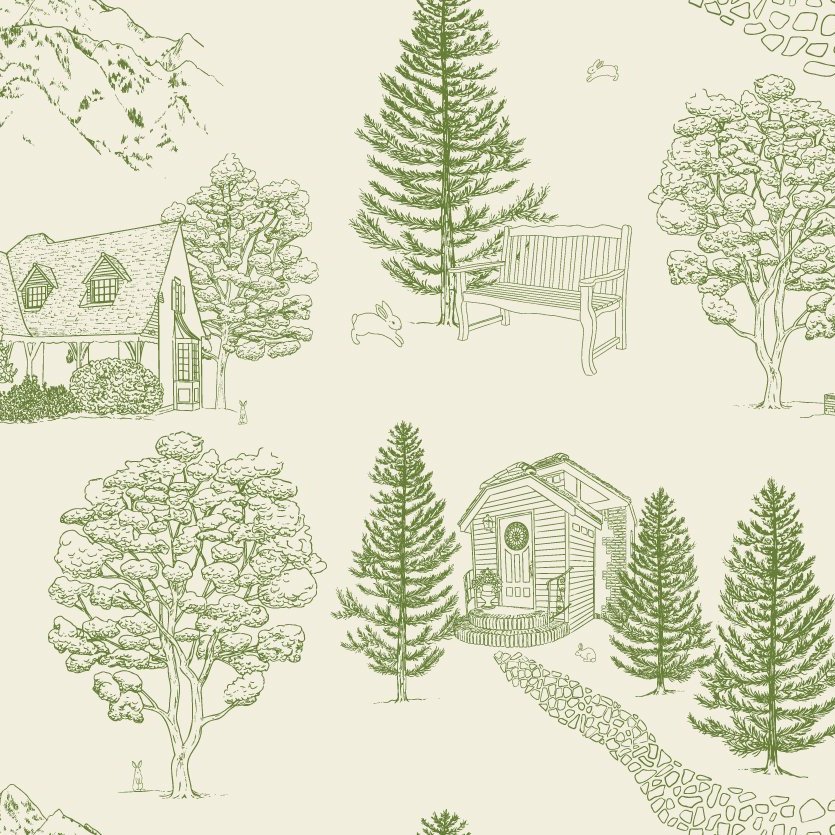 Downing Days Toile in green