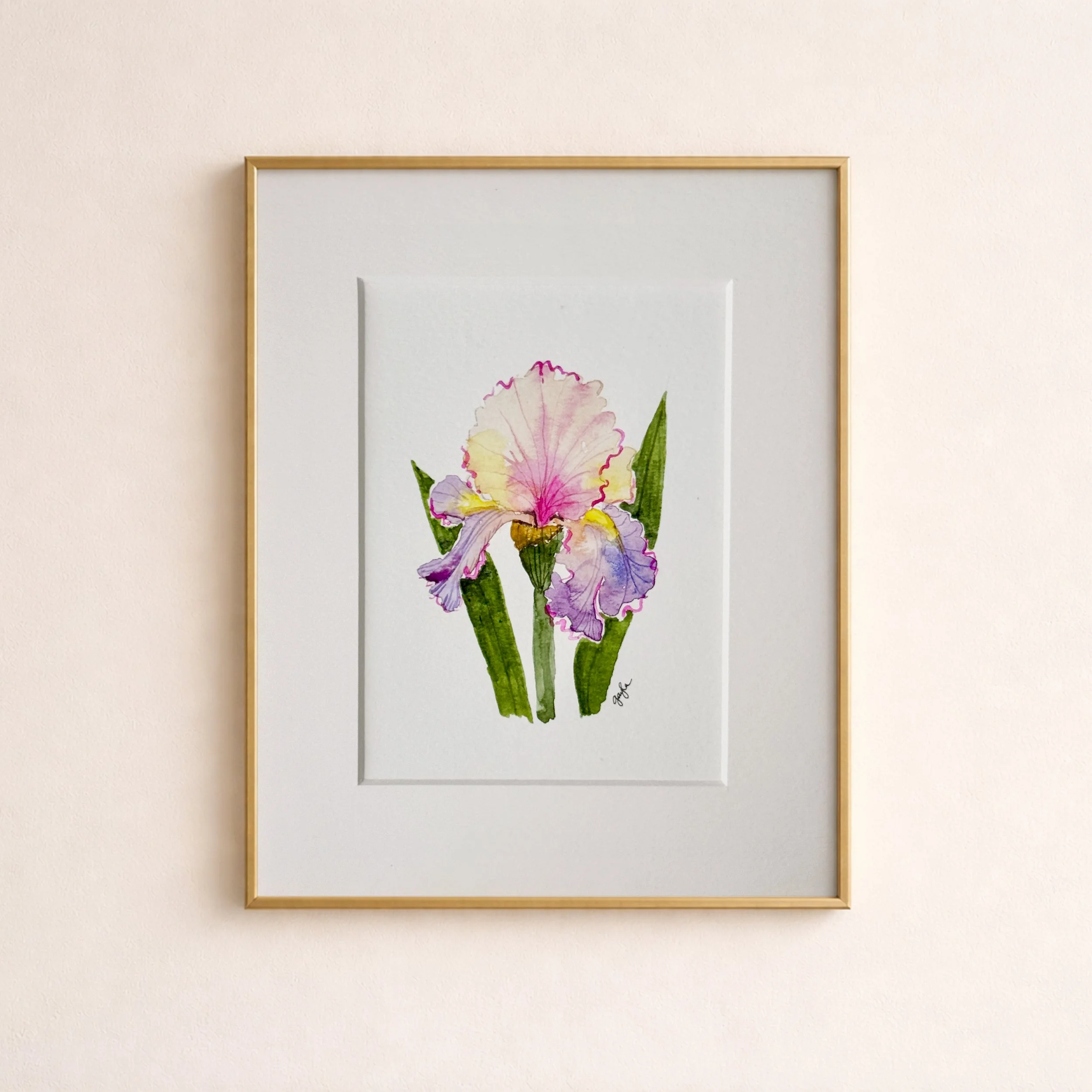 Chasing Rainbows Iris | Original Watercolor