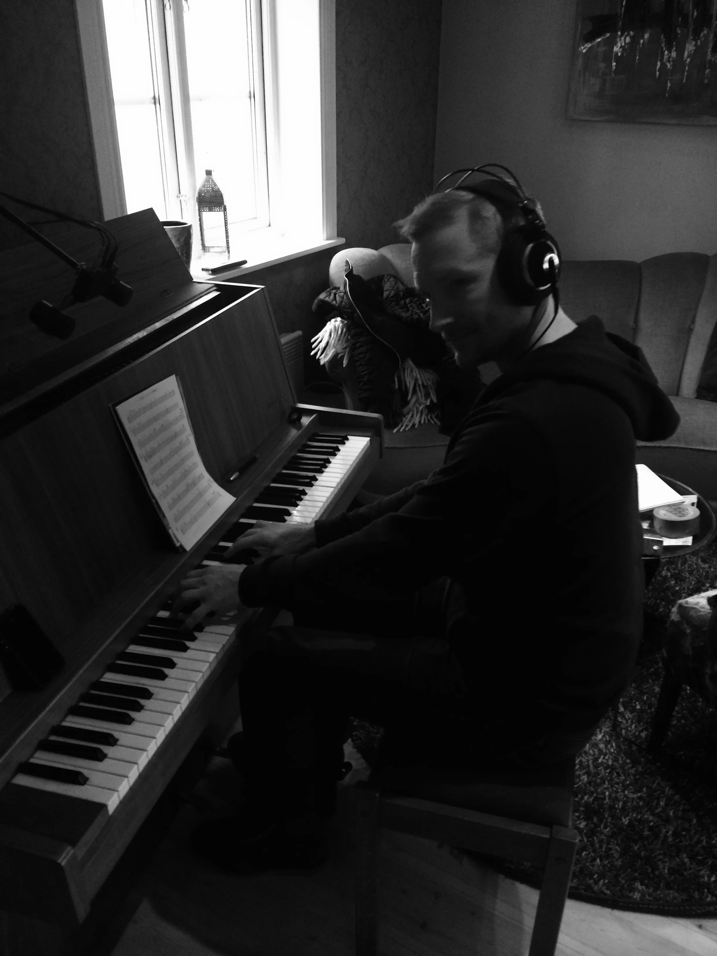 The very first session at Göran Ericsson's Blacklake studio with Daniel Palm on piano
