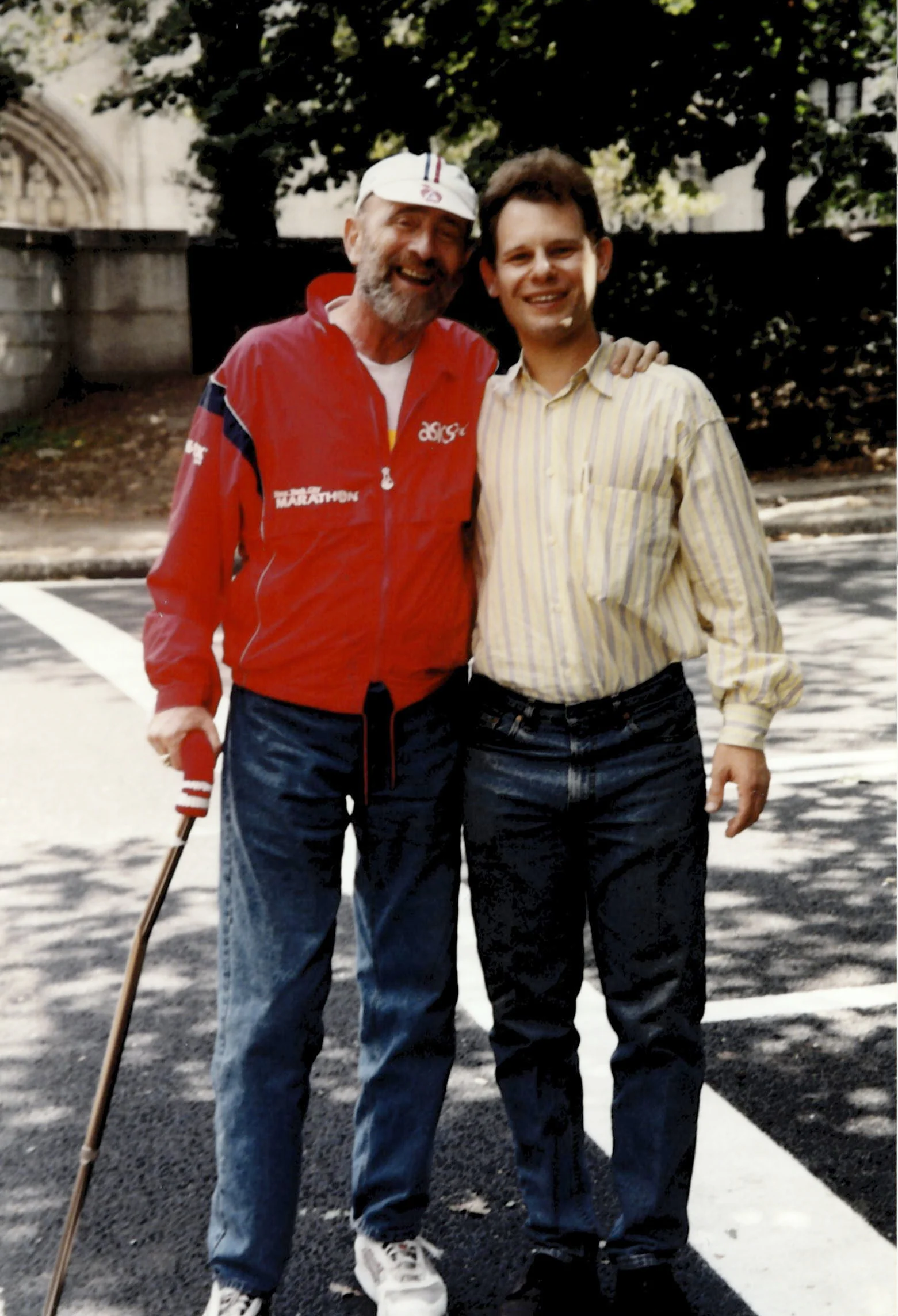 Fred Lebow, founder of New York City Marathon and APCG's founder, Jonathan Cooper.