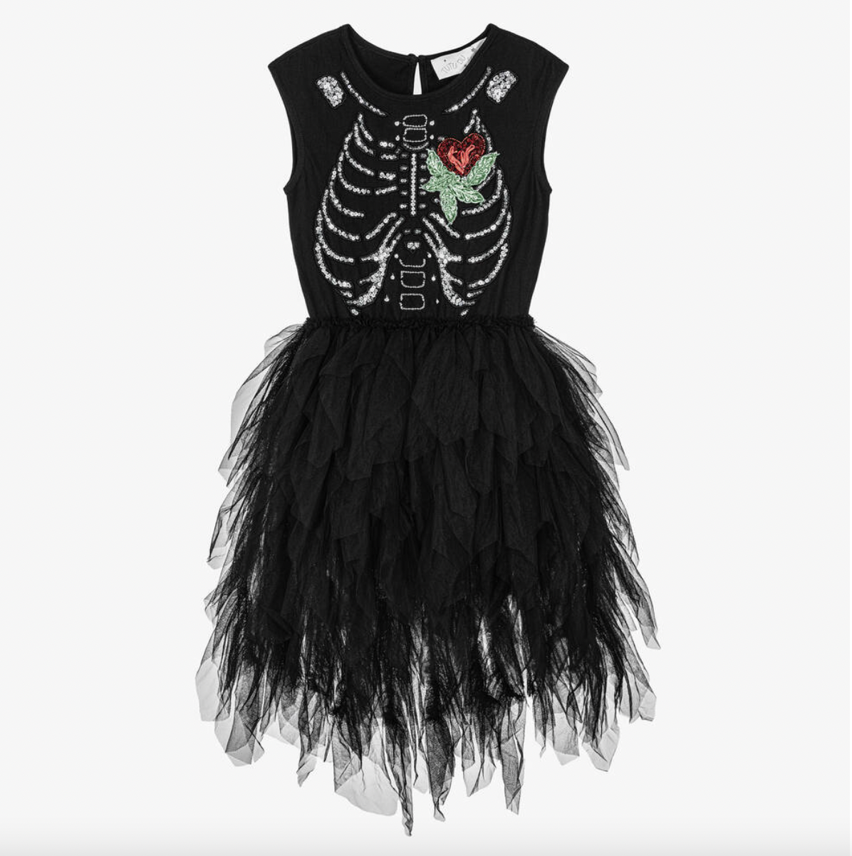 Black Skeleton Tutu Dress