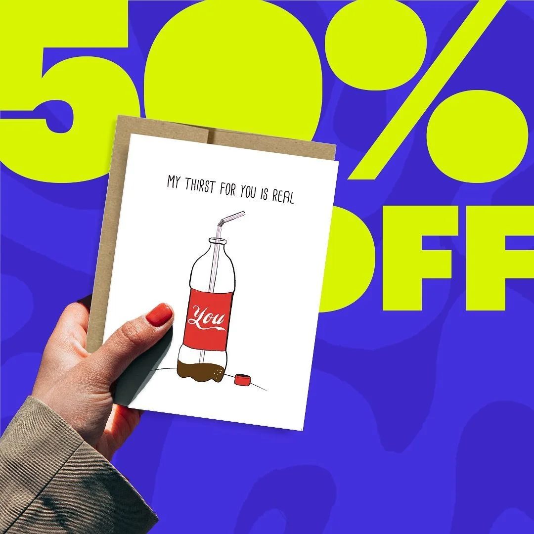 Our thirst for our warehouse sale is also REAL. This is our biggest sale ever and you can expect 50% off on some of your fave products! #linkinbio