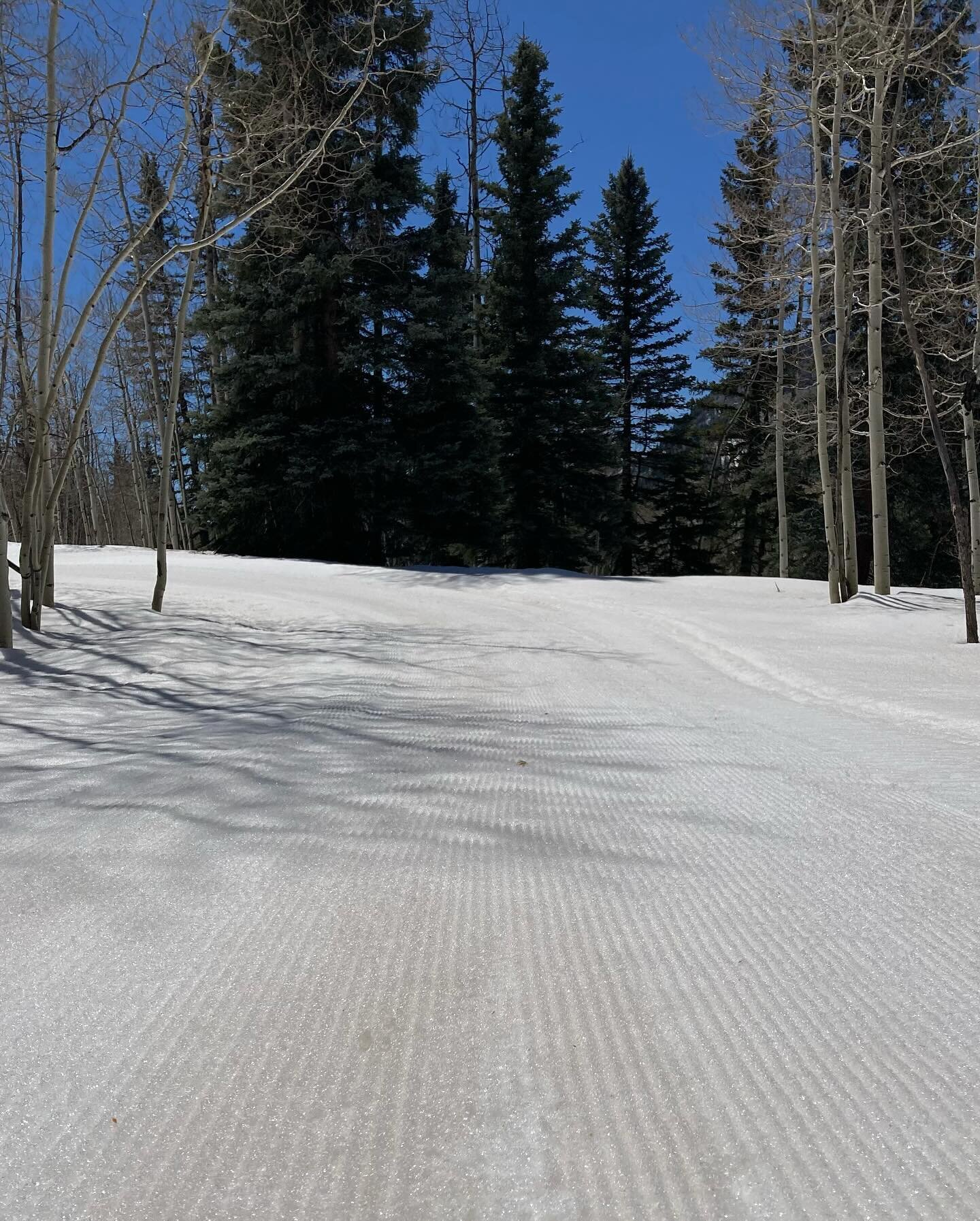 Thursday April 4; went around snowmobile groomed Aspen , bench, Boyce, and north loops. Surprised how well the trails are holding snow. Just a few more days left before Norton&rsquo;s melts out though.  Ski at your own risk.