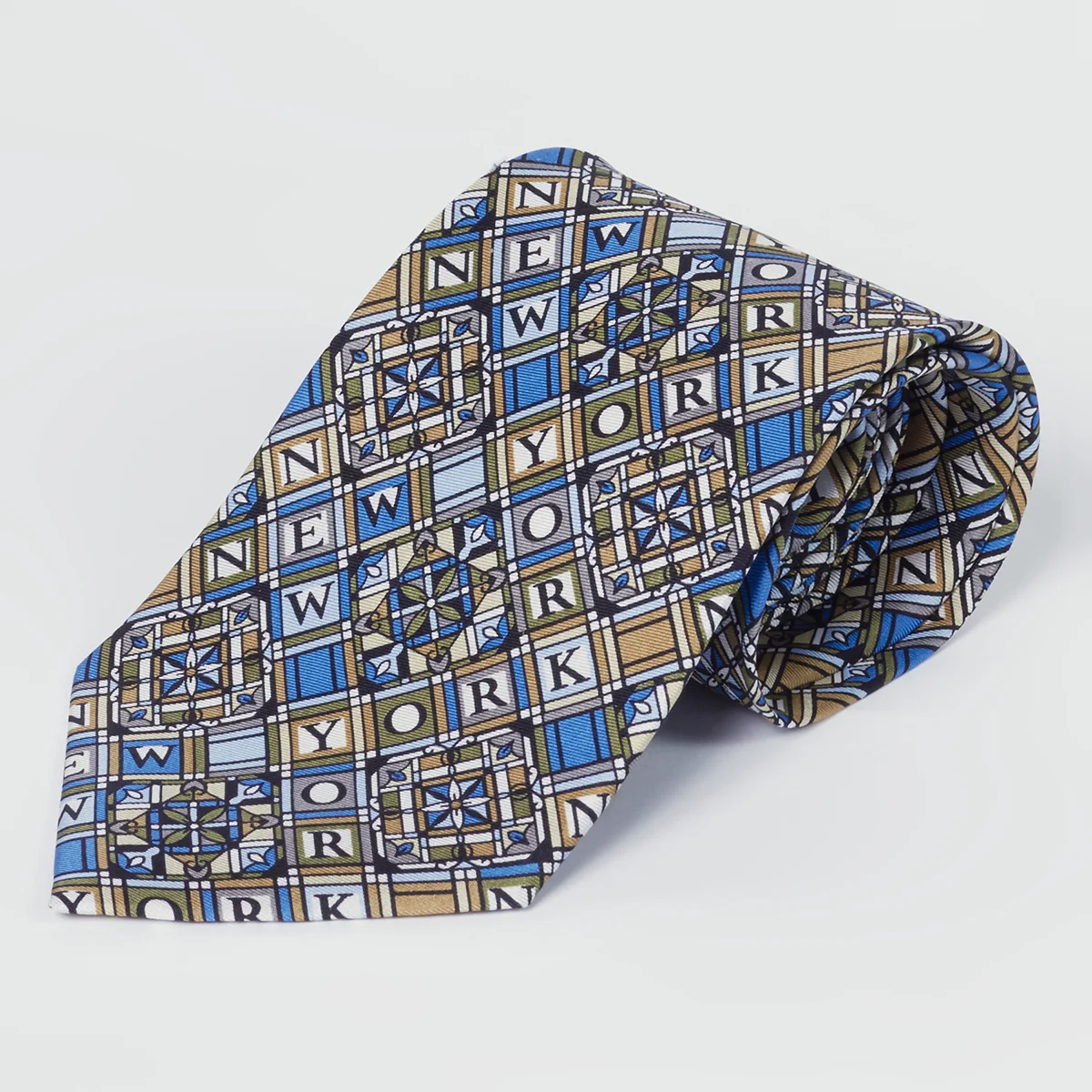 New York Mosaic Tie - Blue