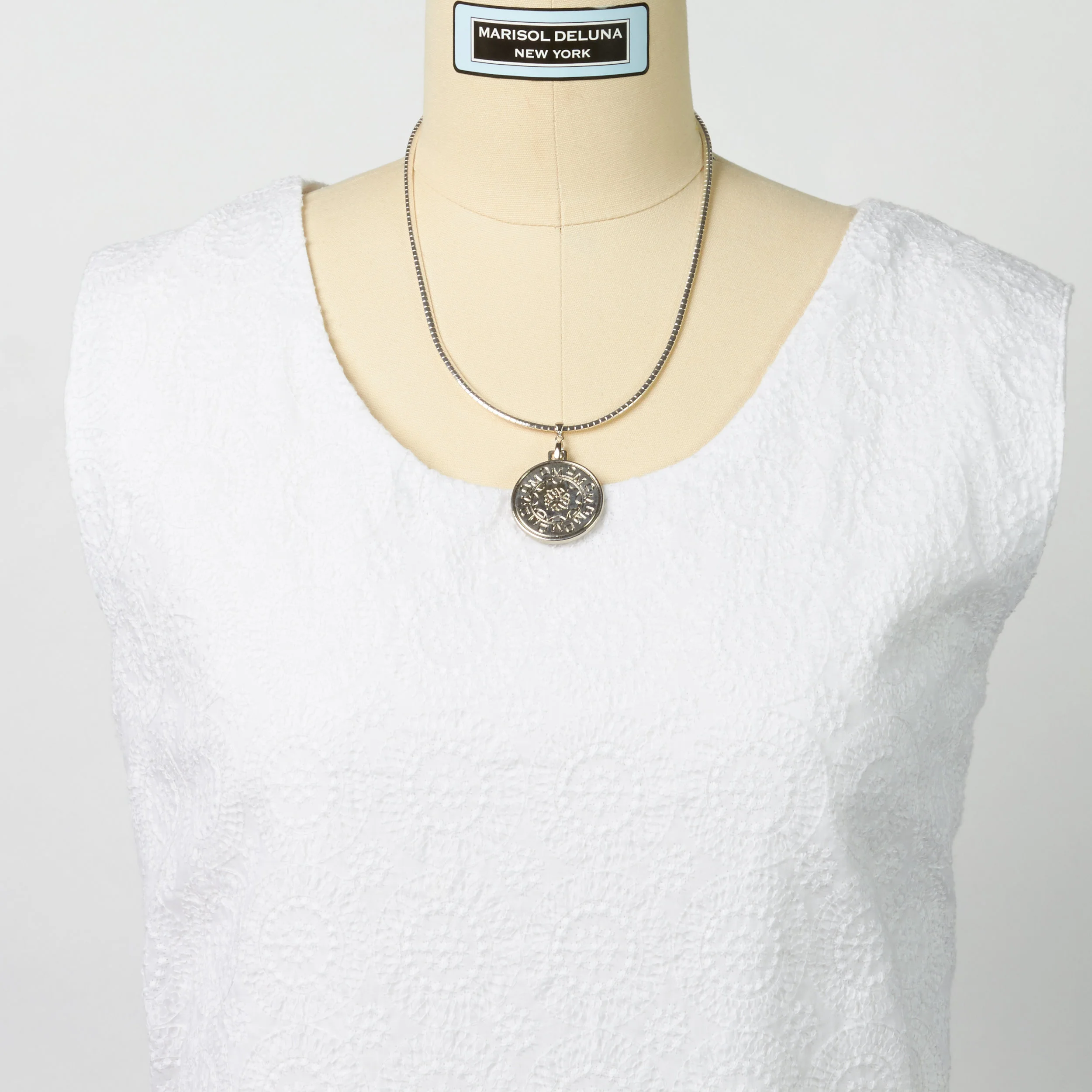 MD Medallion Pendant Necklace 