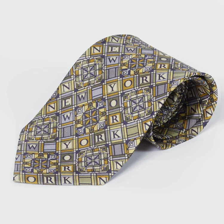 New York Mosaic Tie - Gold