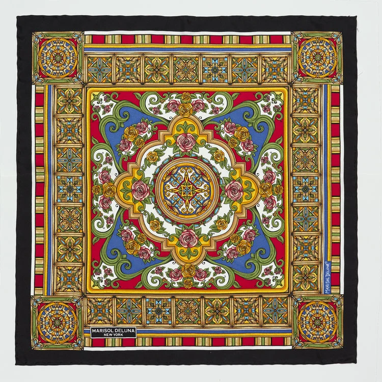 Rose Window Pocket Square