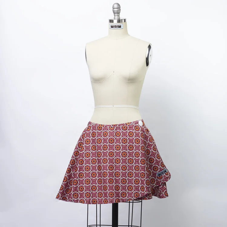 Reversible Pink MD Signature Wrap Skirt
