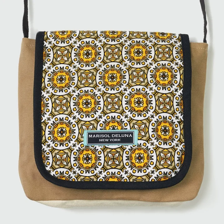 MD Yellow Signature Cotton Cross Body Handbag