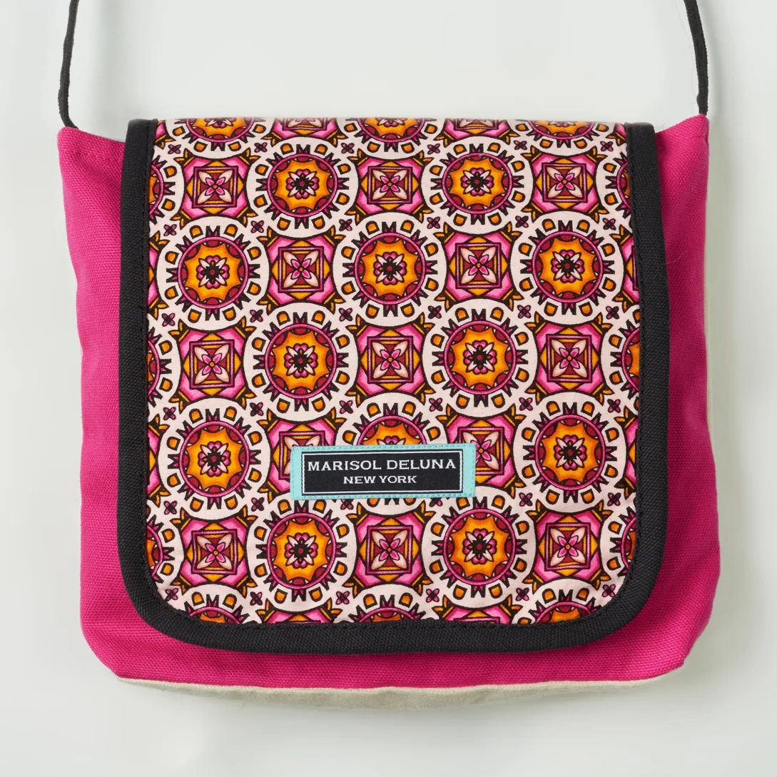 MD Pink Signature Cotton Cross Body Handbag