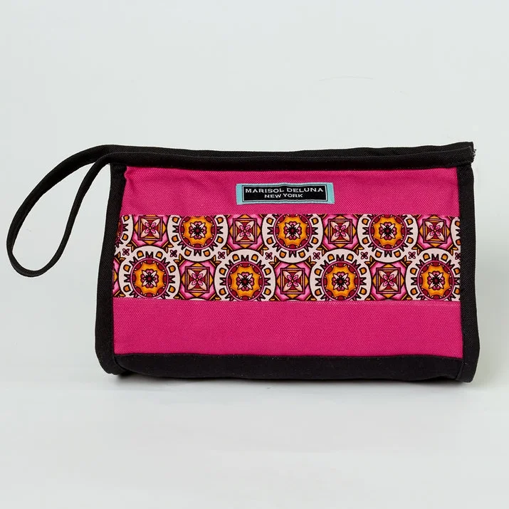 MD Signature Cotton Wristlet Handbag