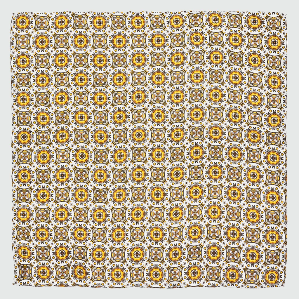 MD Signature Silk Neckerchief - Gold