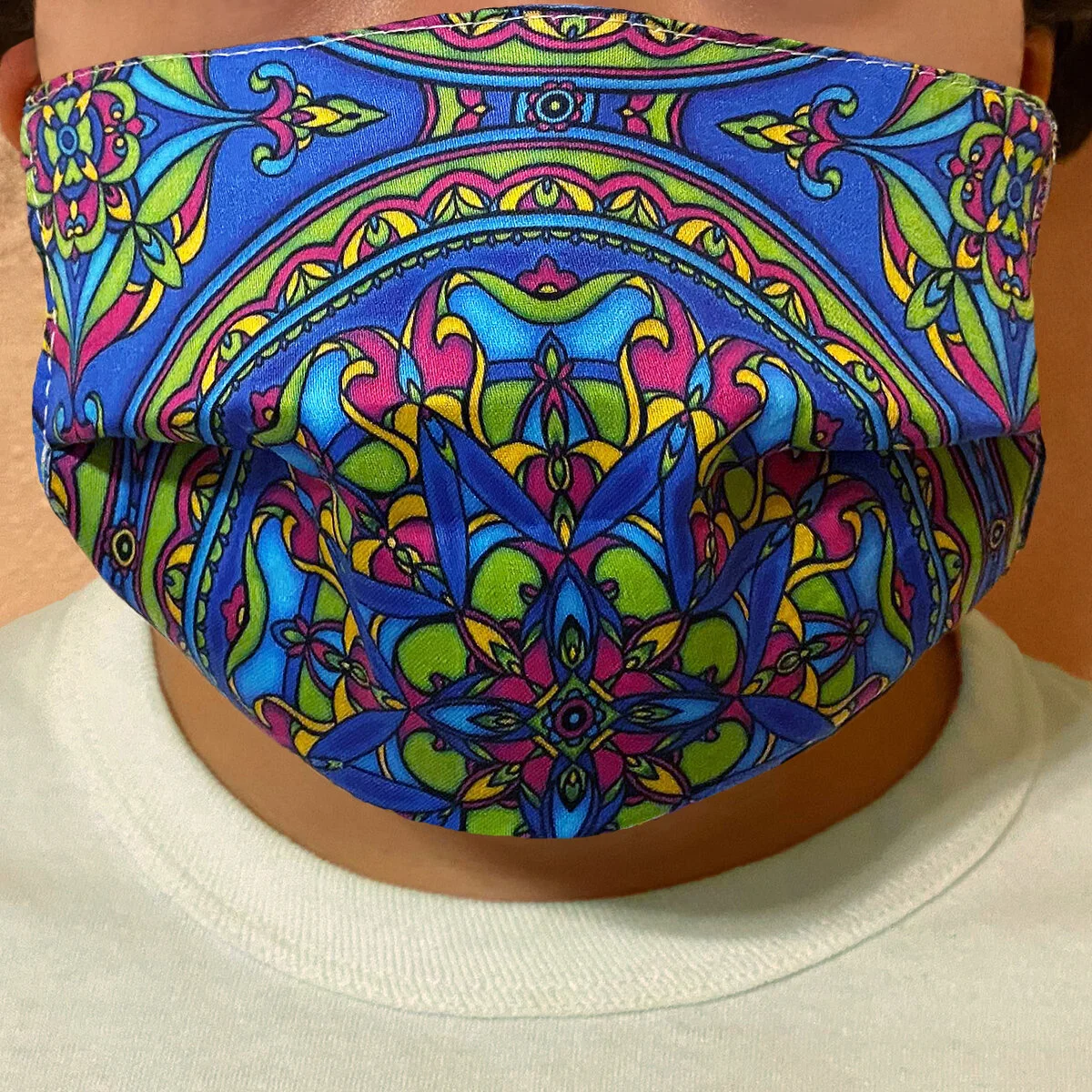 Face Mask - Kaleidoscope - Royal and Magenta