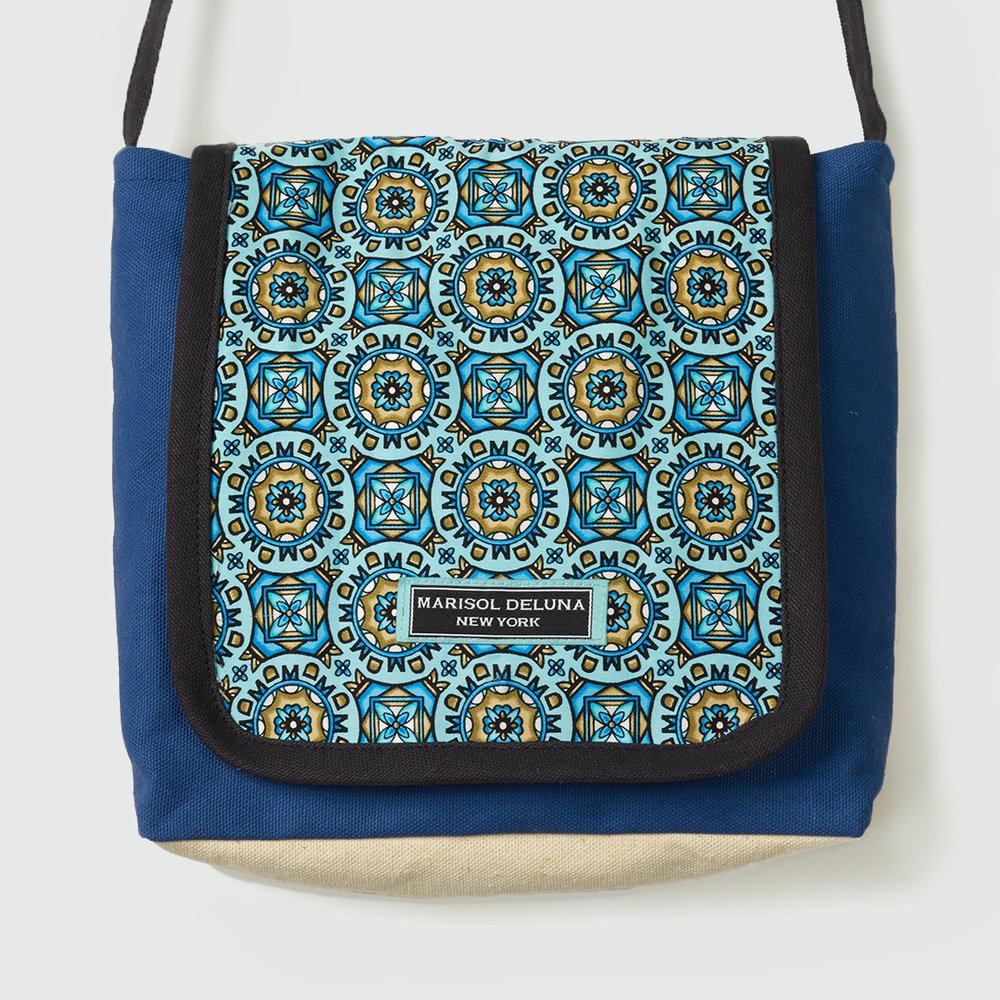 MDNY Signature Crossbody Bag- Blue