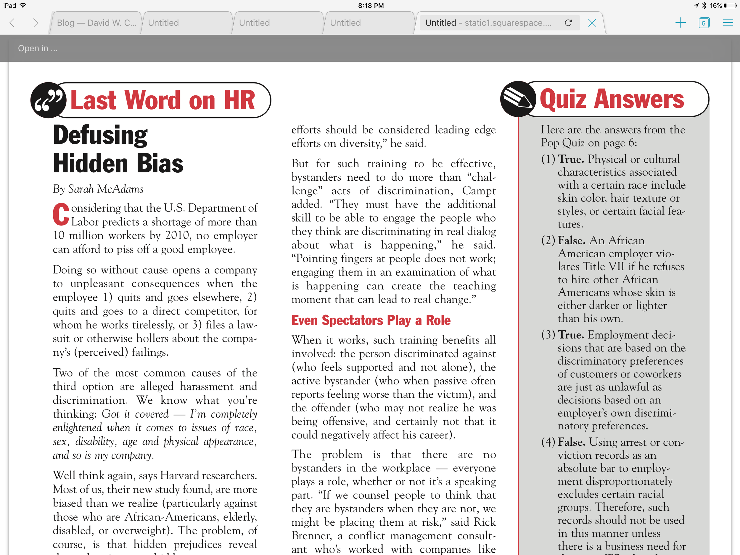 Defusing Hidden Bias
