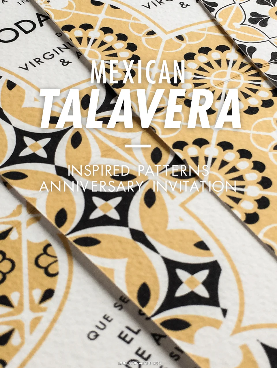 Mexican Talavera Tile-inspired Patterns for a 50th Anniversary Invitation // Curiosities Allowed // Creative blog of Lizelly Meza